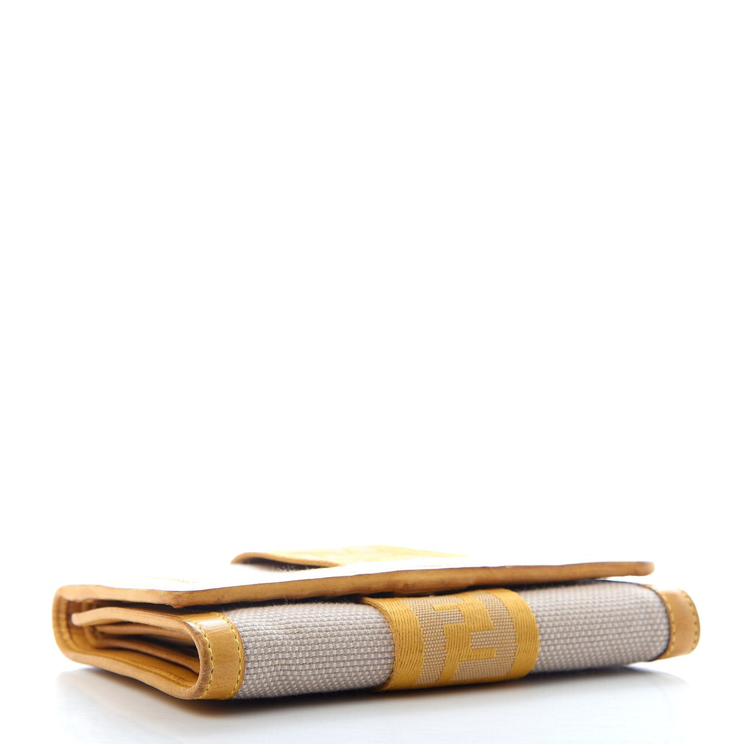 Canvas Vitello FF Tri-Fold Wallet Yellow