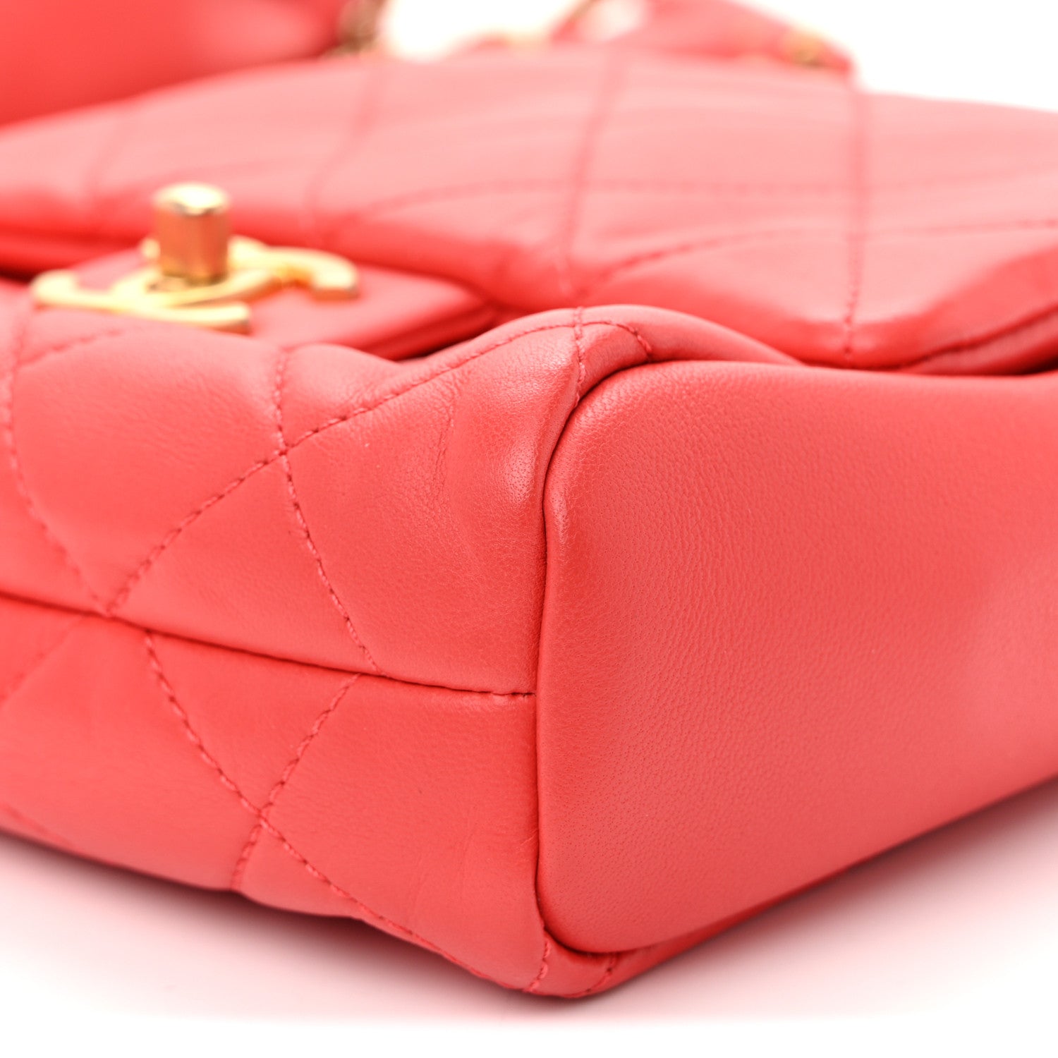 Chanel Lambskin Quilted Side-Packs Red 14 of 15
