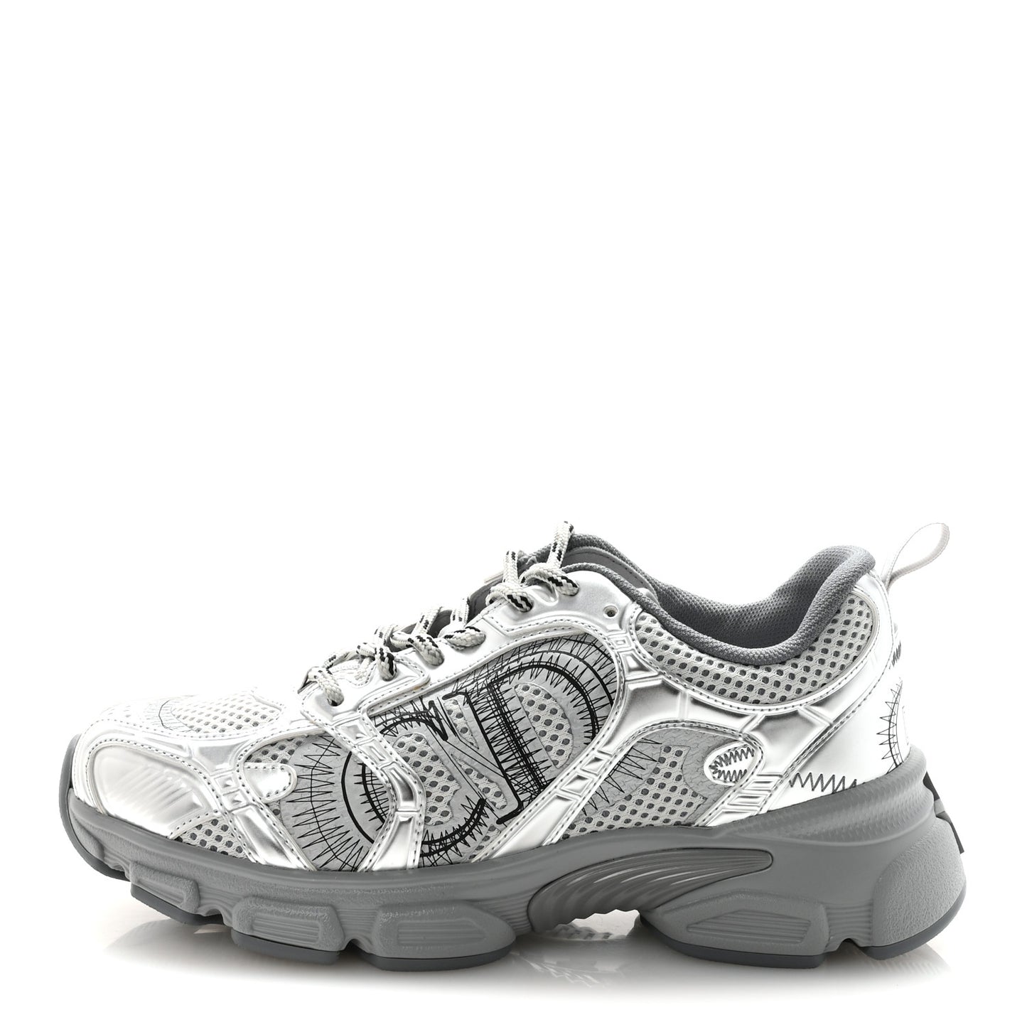 Technical Mesh Dior Chrono Sneakers 38 Silver