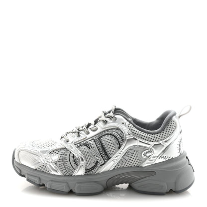 Christian Dior Technical Mesh Dior Chrono Sneakers 38 Silver 1 of 9