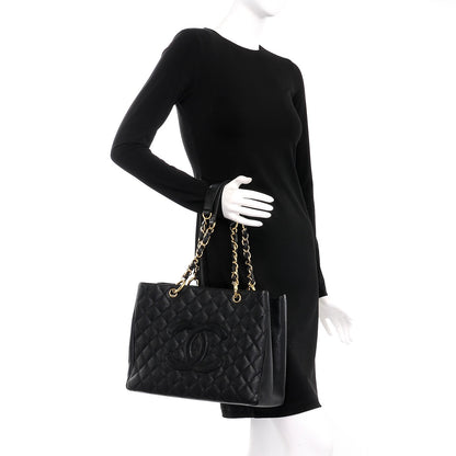 Chanel Caviar Quilted Grand Shopping Tote GST Black 2 of 13
