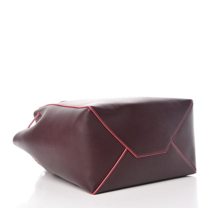 Celine Smooth Calfskin Medium Belt Cabas Phantom Burgundy Pink 4 of 9