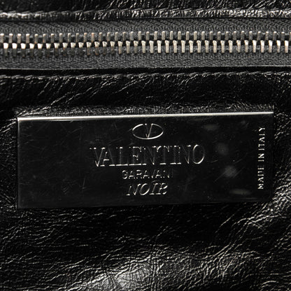 Valentino Garavani Vitello Medium Rockstud Tote Black 6 of 6