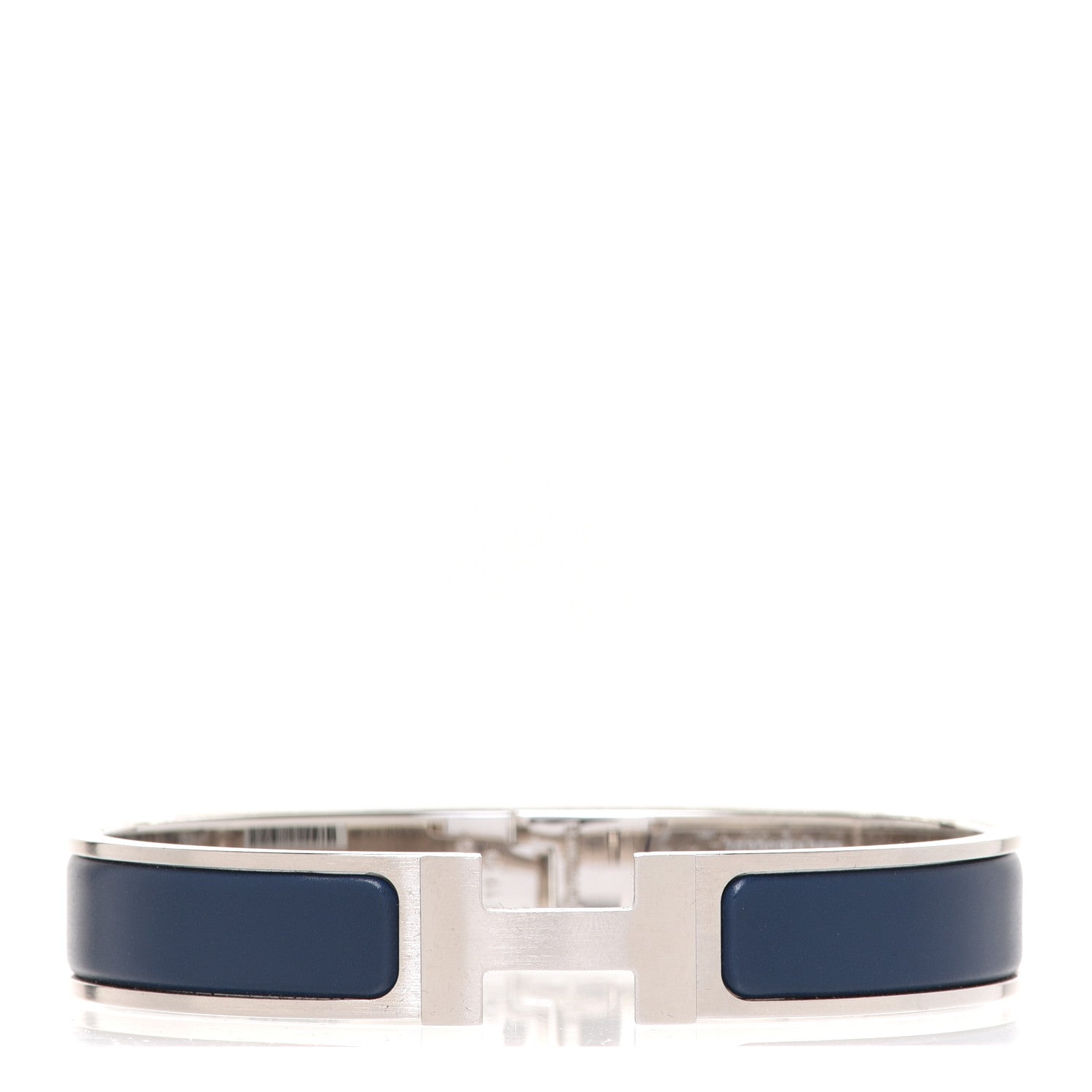 Hermes Matte Enamel Narrow Clic Clac HH Bracelet T6 Bleu Biarritz 1 of 6