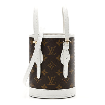 Louis Vuitton Monogram LV Match Nano Bucket Bag White 1 of 10