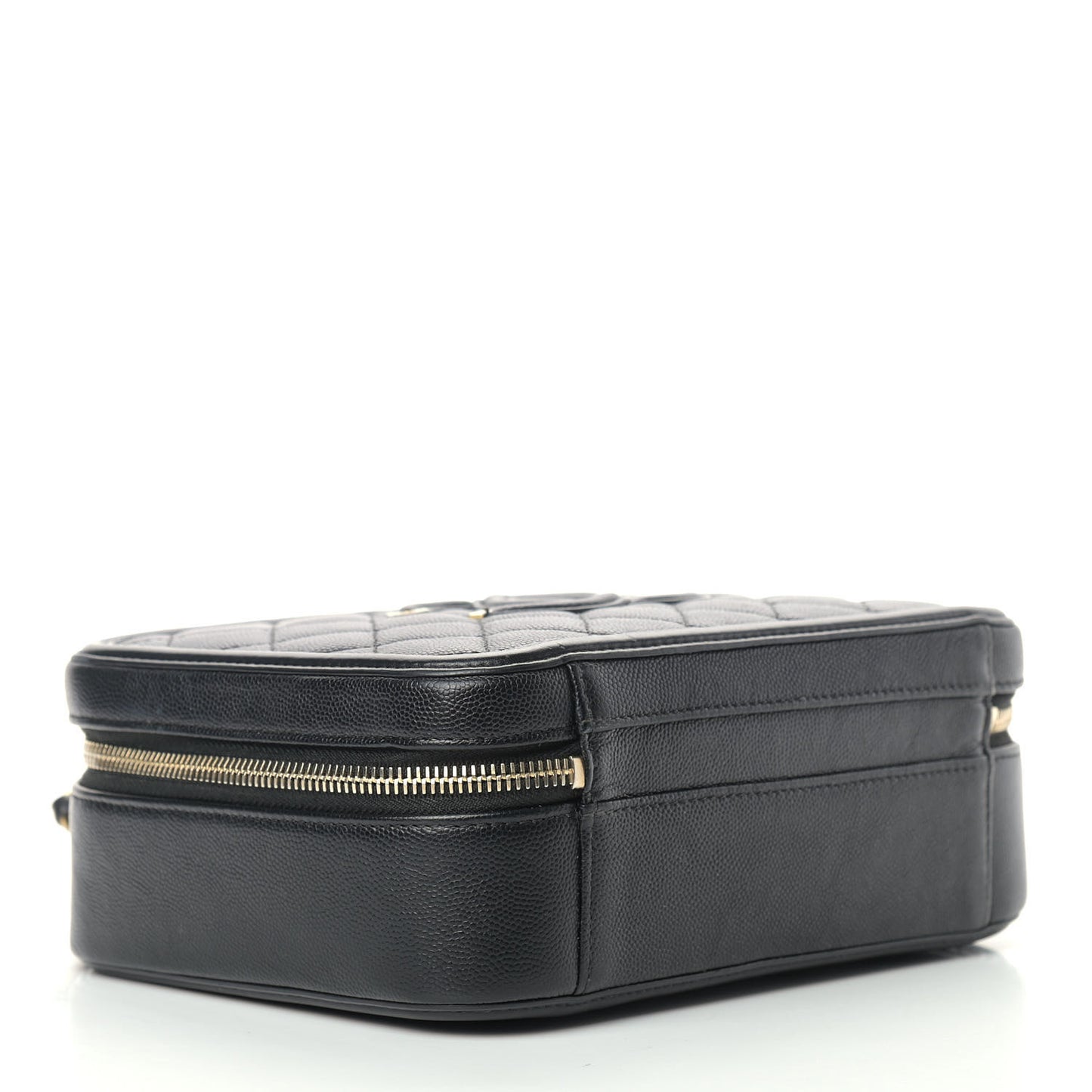 Caviar Quilted Medium CC Filigree Vanity Case Black