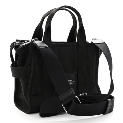 Marc Jacobs Cotton Canvas Mini The Traveler Tote Bag Black 3 of 9