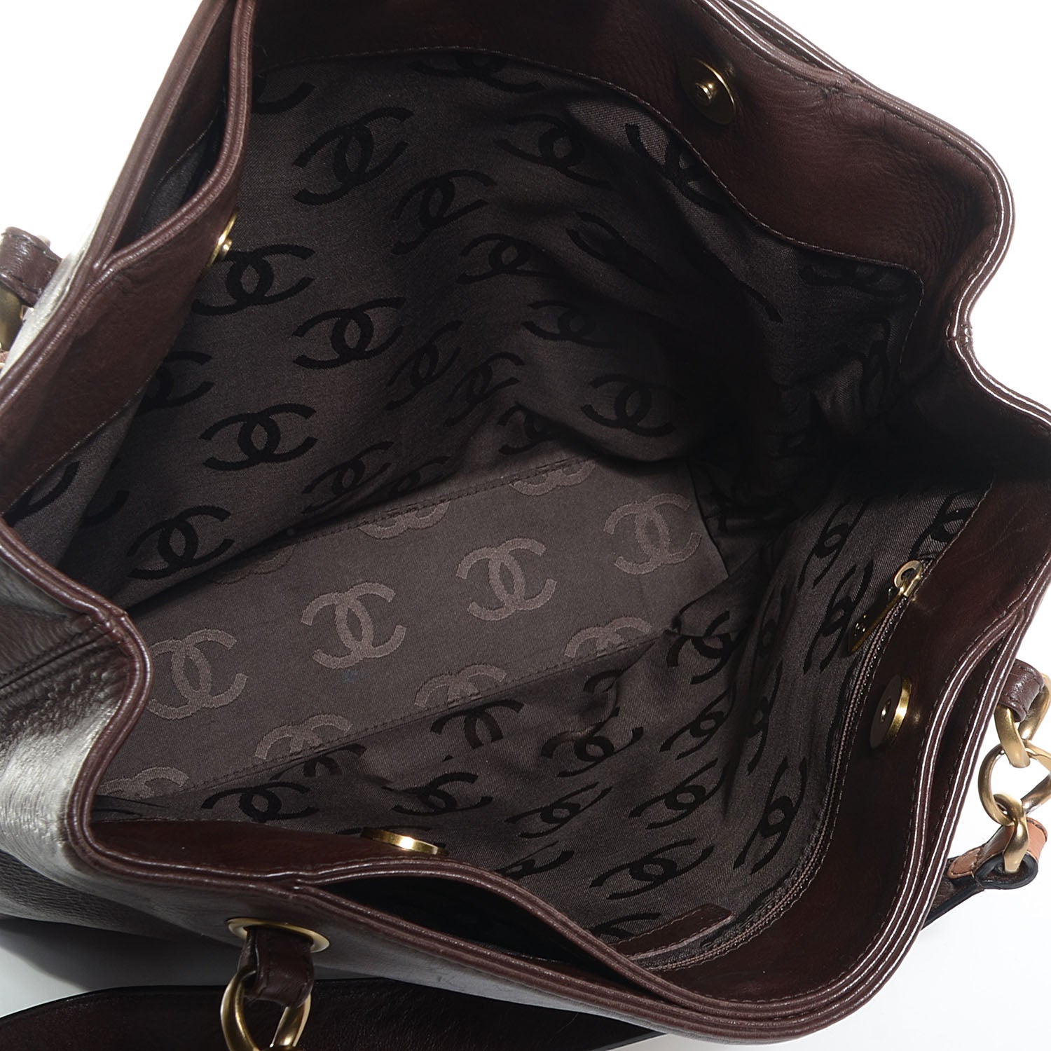 Chanel Deerskin Shoulder Bag Brown 5 of 7