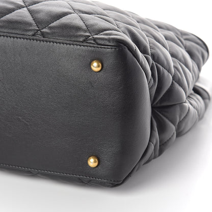 Chanel Calfskin Quilted Large Soft Elegance Tote Black 11 of 11