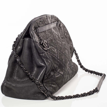 Chanel Iridescent Calfskin Large Just Mademoiselle Black 4 of 9