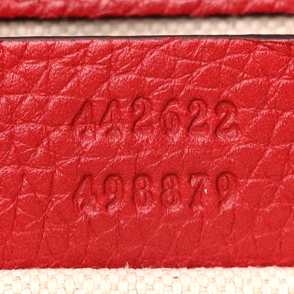 Gucci Calfskin Mini GG Marmont Top Handle Bag Vulcanic Red 7 of 17