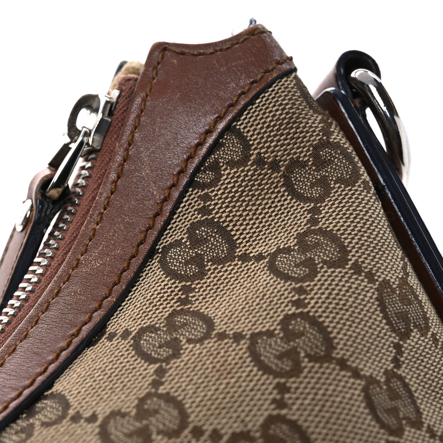 Monogram Medium Half Moon Hobo Brown