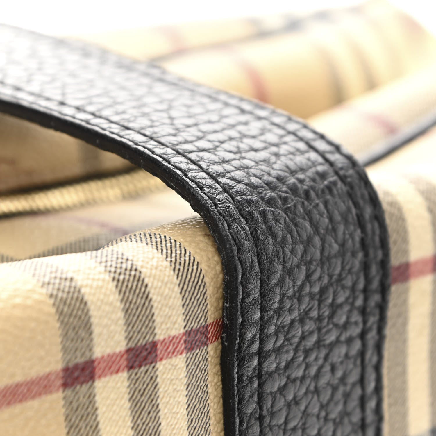 Burberry Haymarket Check Buckle Satchel Black 12 of 14