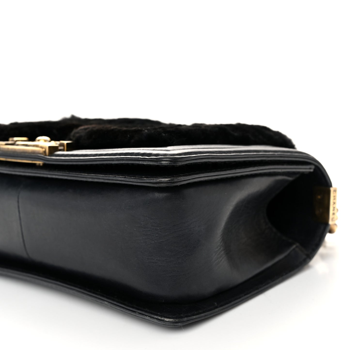 Orylag Rabbit Fur Calfskin Medium Boy Flap