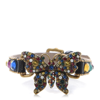 Gucci Calfskin Crystal Butterfly Bracelet Multicolor 1 of 4