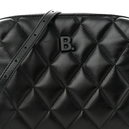 Balenciaga Nappa Calfskin Quilted Touch B Camera Shoulder Bag Black 8 of 10