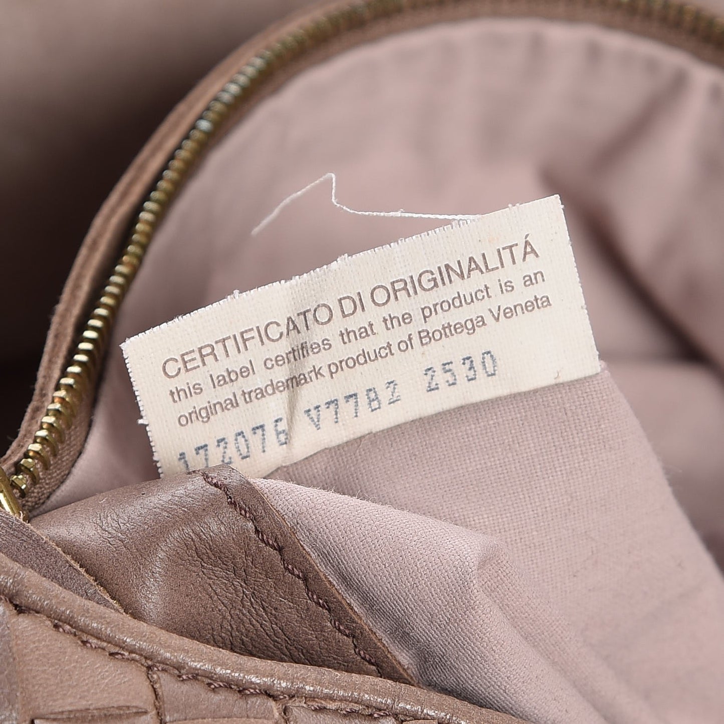 Nappa Intrecciato Satchel Old Petra