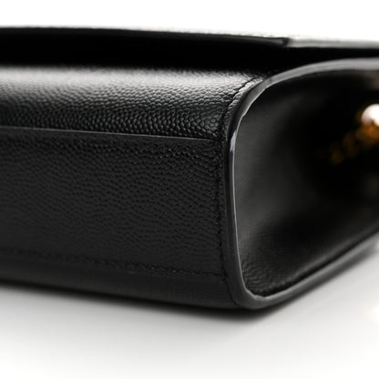 Saint Laurent Grain De Poudre Medium Classic Monogram Kate Satchel Black 10 of 12