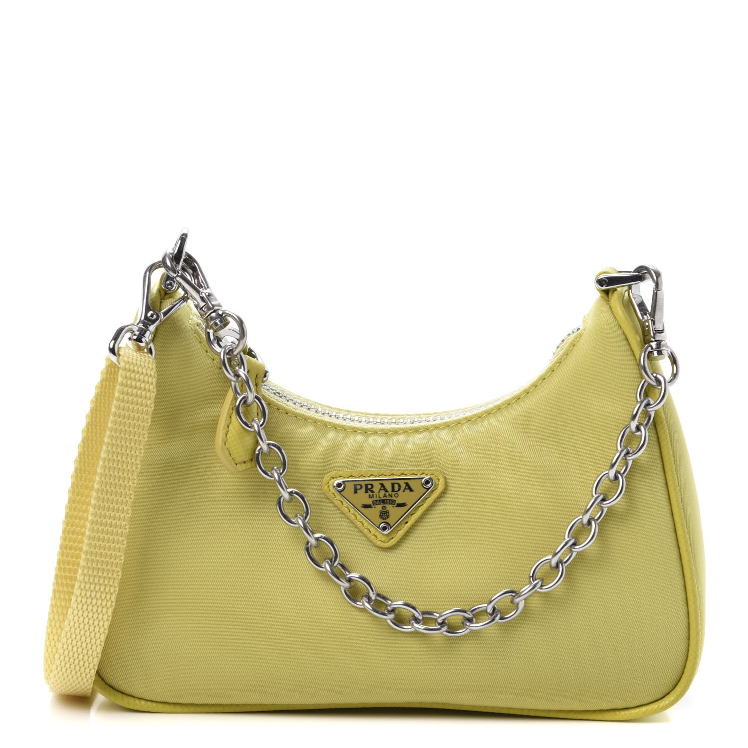 Prada Tessuto Nylon Saffiano Mini Re-Edition 2000 Shoulder Bag Ananas 1 of 9