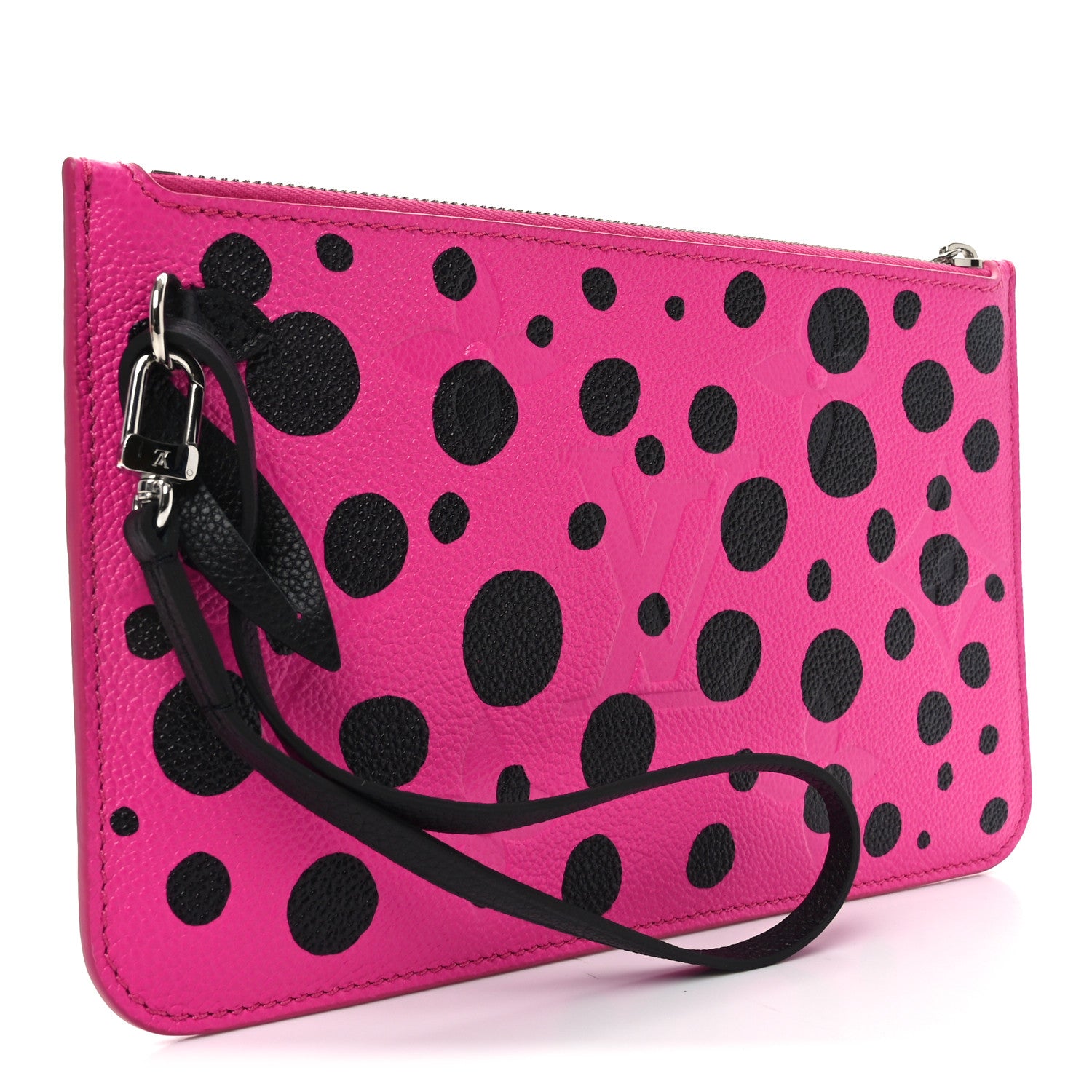 Louis Vuitton LV X YK Empreinte Infinity Dots Neverfull MM Pochette Fuchsia Black 3 of 6