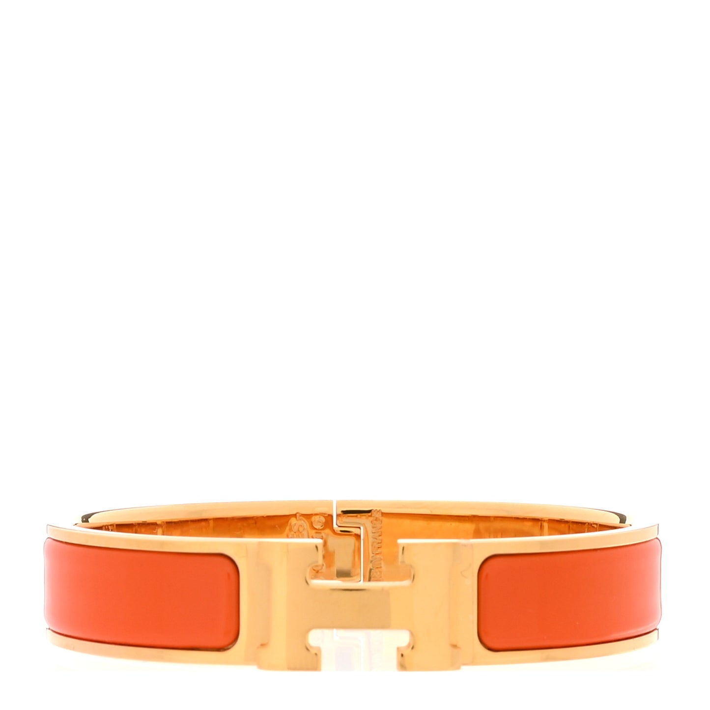 Enamel Narrow Clic Clac H Bracelet PM Orange