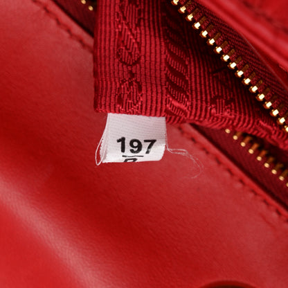 Prada Nappa Gaufre Medium Chain Flap Shoulder Bag Fuoco 6 of 11