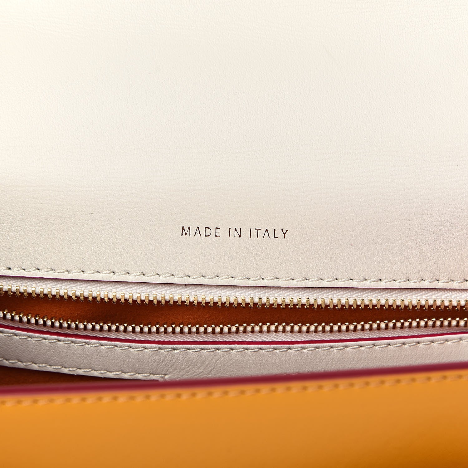 MCM Visetos Small Patricia Satchel Cognac White 6 of 10