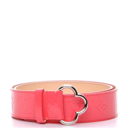 Louis Vuitton Vernis Belt 85 34 Rose Litchi 1 of 8