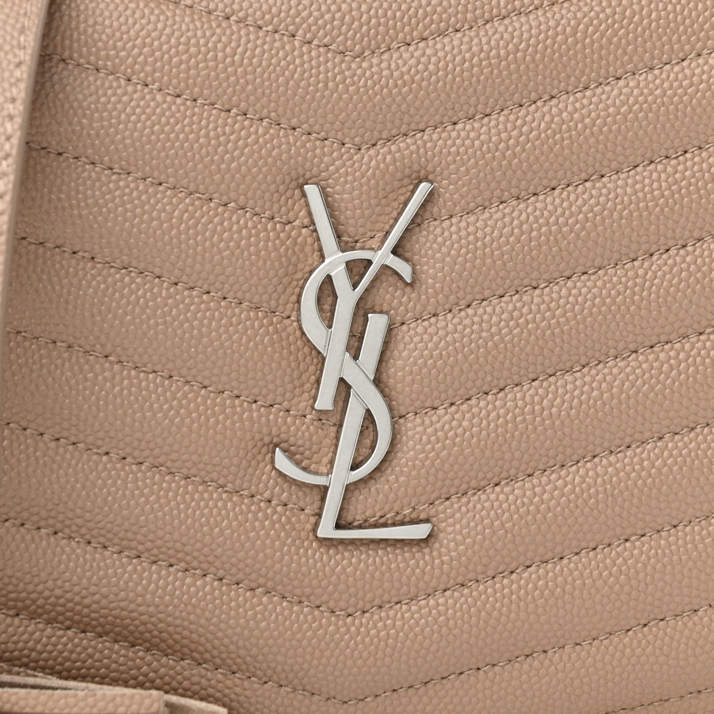 Grain De Poudre Matelasse Monogram Mini Lou Camera Bag Dark Beige