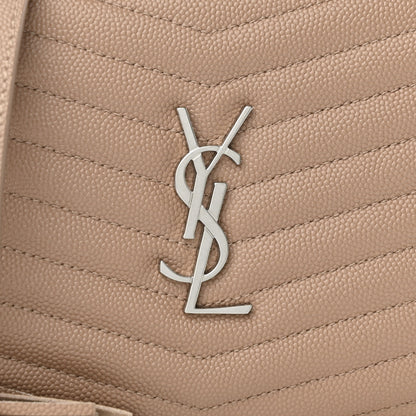 Saint Laurent Grain De Poudre Matelasse Monogram Mini Lou Camera Bag Dark Beige 8 of 10