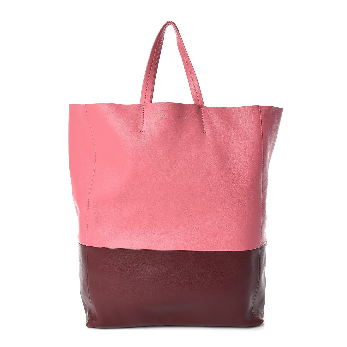 Lambskin Vertical Bi-Cabas Pink Rust