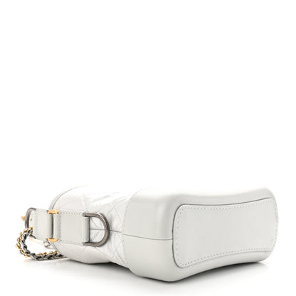 Chanel Metallic Aged Calfskin Quilted Small Gabrielle Hobo Silver 4 of 12
