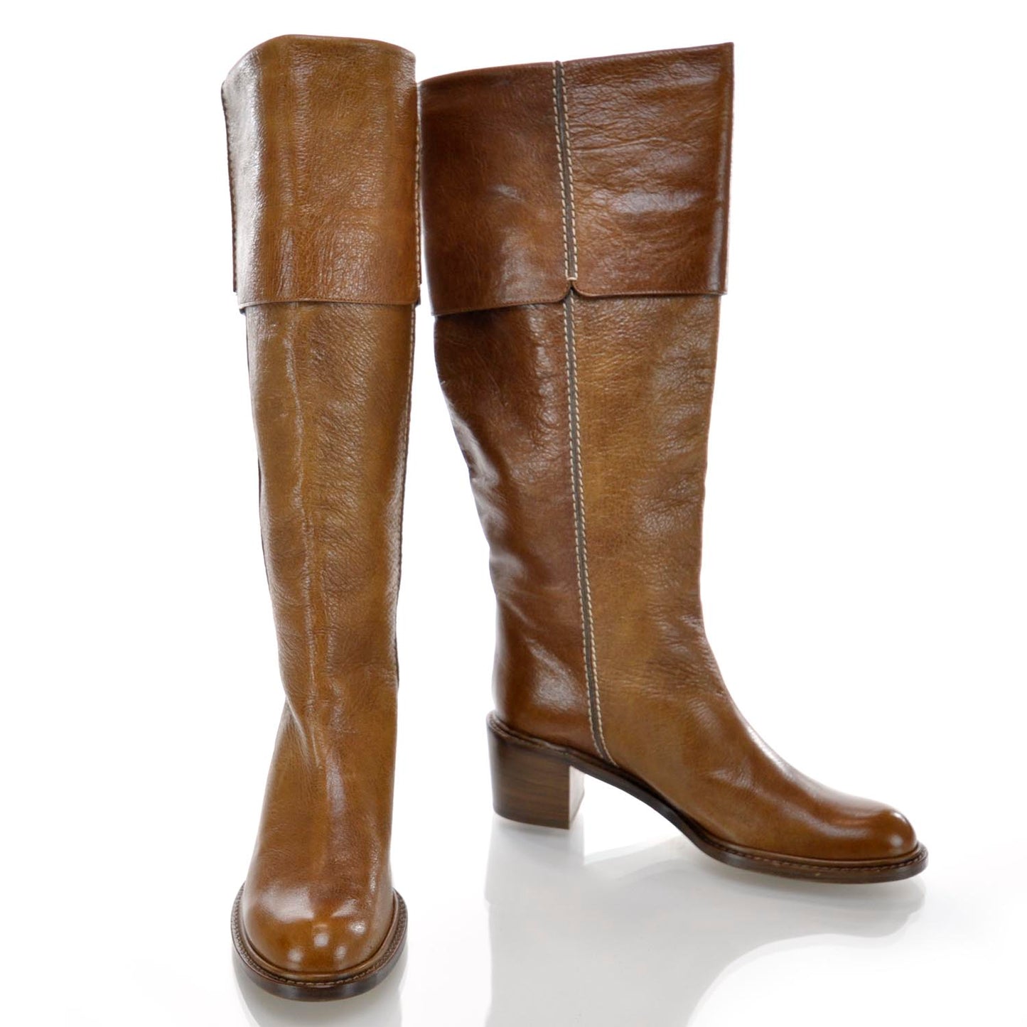 Leather Tall Riding Boots 37.5