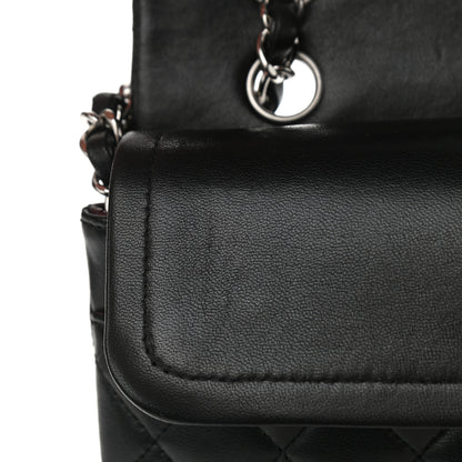 Chanel Lambskin Quilted Medium Double Flap Black 10 of 11