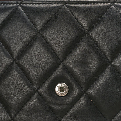 Chanel Lambskin Quilted Large Flap Wallet Black 9 of 12