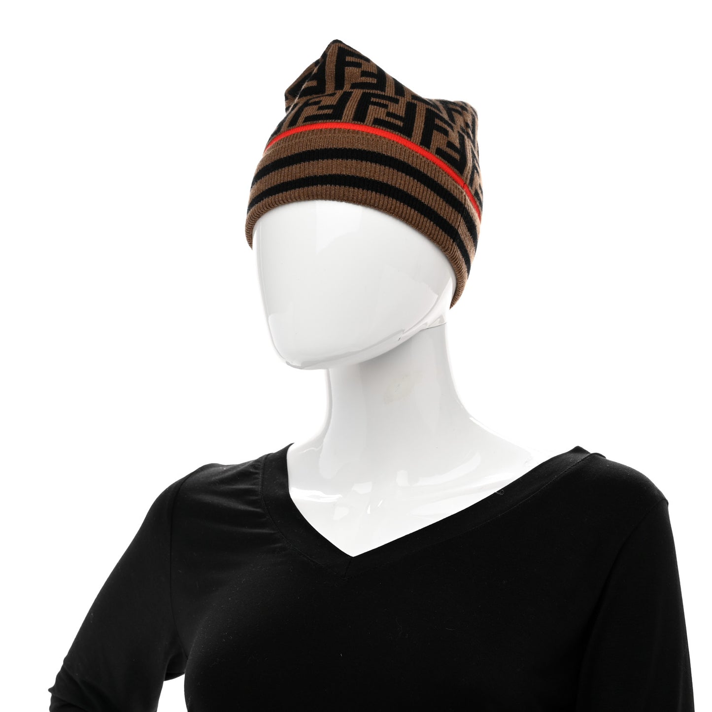 Cashmere Wool Beanie Tobacco Rosso