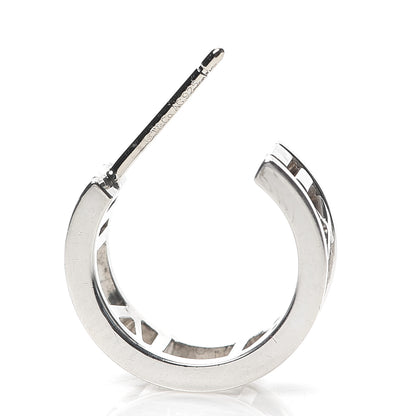 Tiffany Sterling Silver Small Atlas Open Hoop Earrings 4 of 5