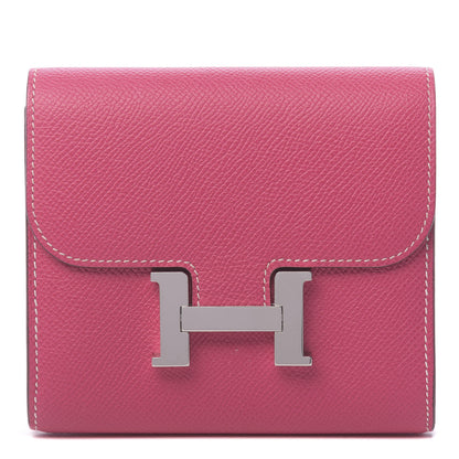 Hermes Epsom Constance Short Wallet Rose Tyrien 1 of 8