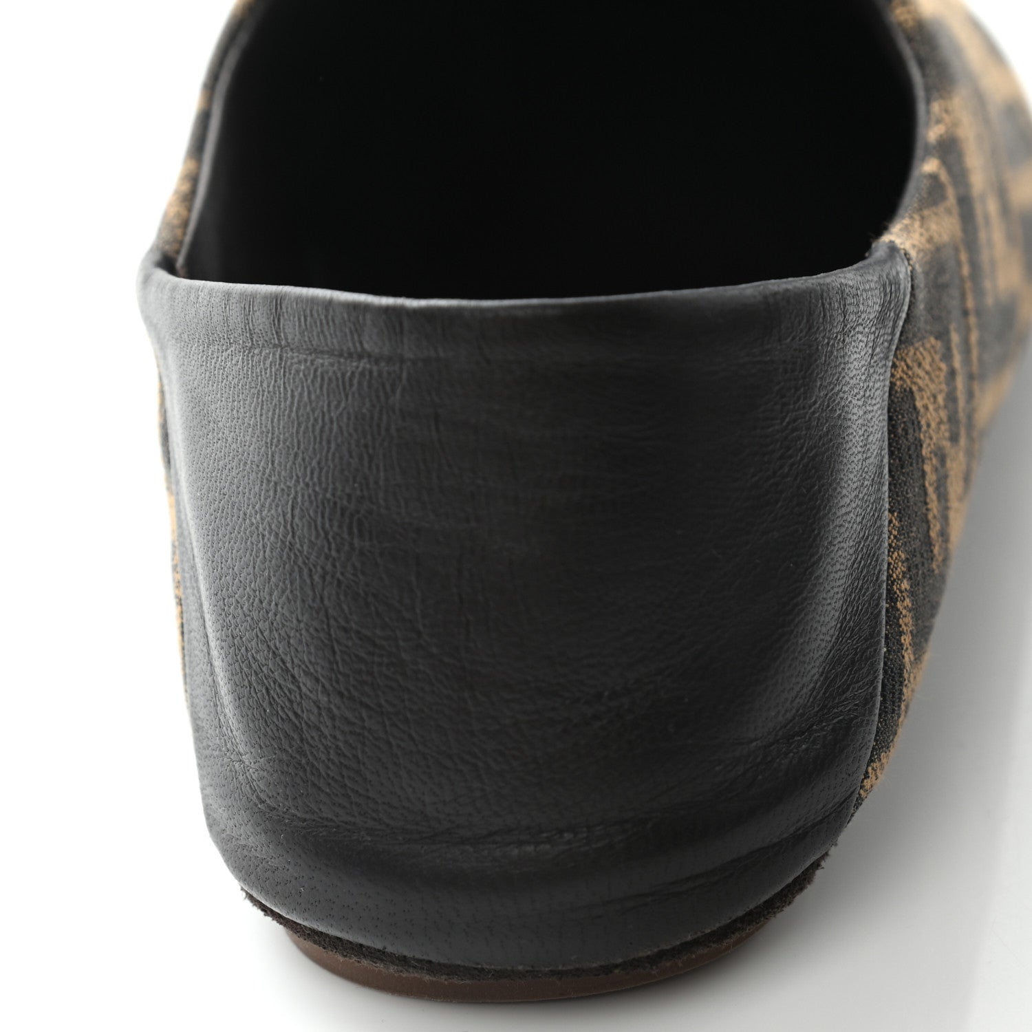 Fendi Fabric Jacquard Nappa FF Slippers 36 Tobacco Moro Black 9 of 10