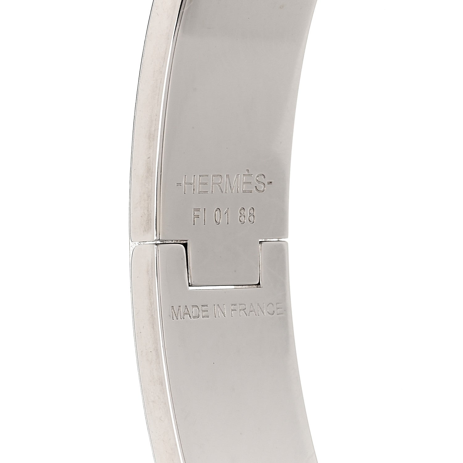 Hermes Enamel Narrow Clic Clac H Bracelet GM Black 4 of 5