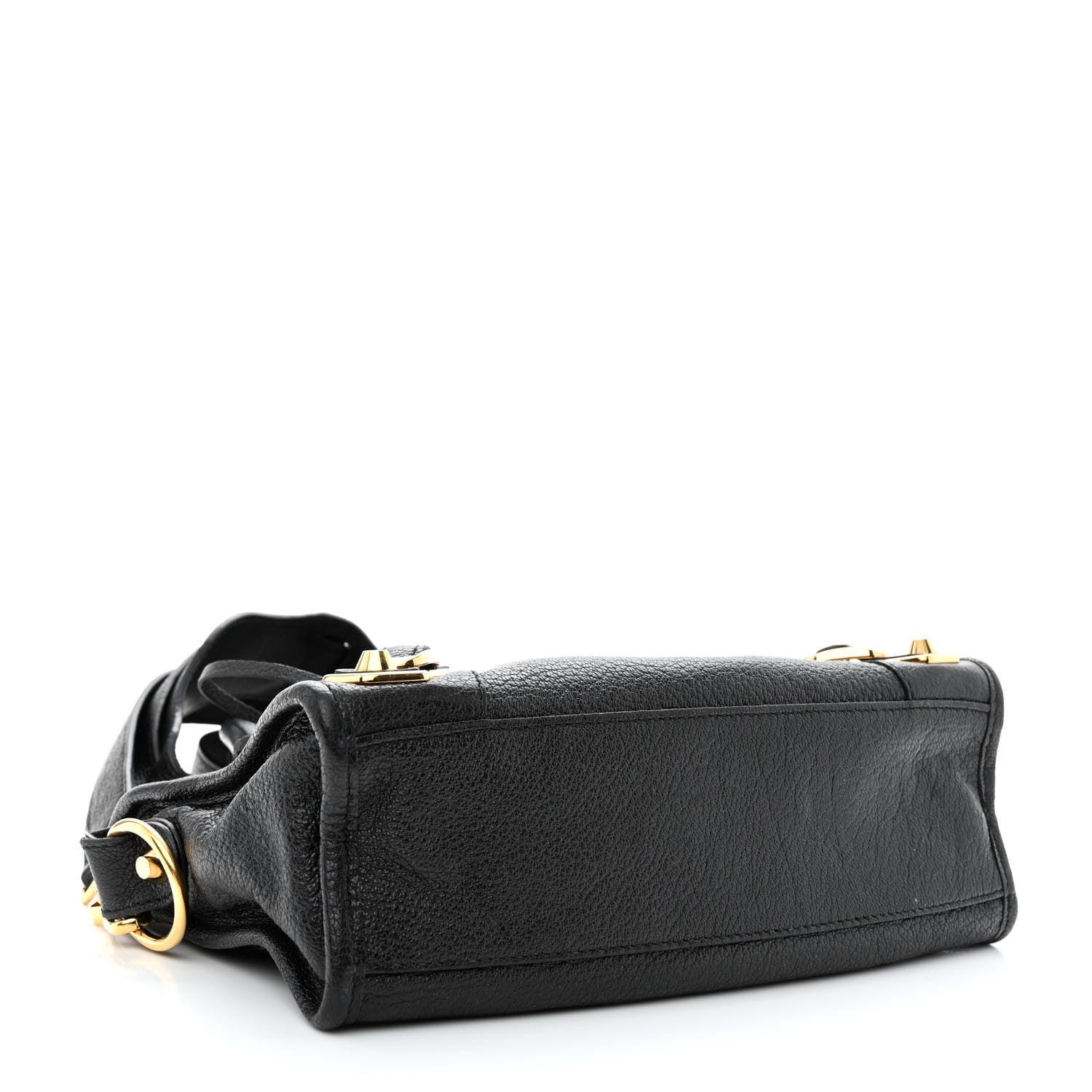 Balenciaga Chevre Gold Metallic Edge Hardware Mini City Black 4 of 19