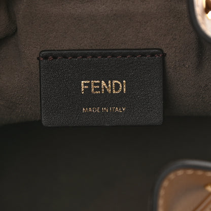 Fendi Wool Vitello King FF 1974 Mini Mon Tresor Bucket Bag Beige Cammello Sand 6 of 9