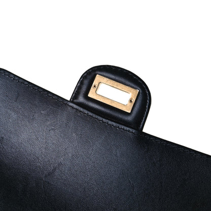 Chanel Calfskin Crocodile Embossed Graffiti 2.55 Mini Cocodile Reissue Flap Black Pink 11 of 15