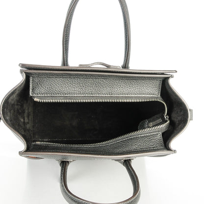 Celine Drummed Calfskin Nano Luggage Black 5 of 7