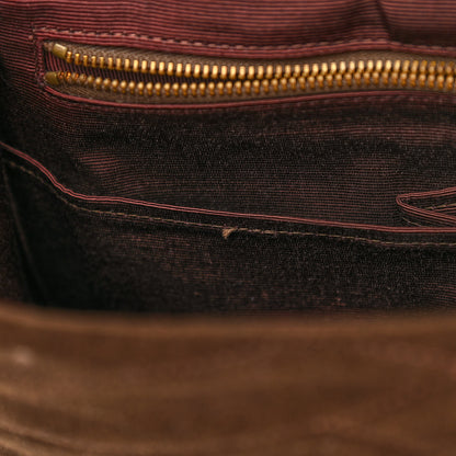 Chanel Jersey Scallop Quilted Medium Pagoda Flap Brown 10 of 11