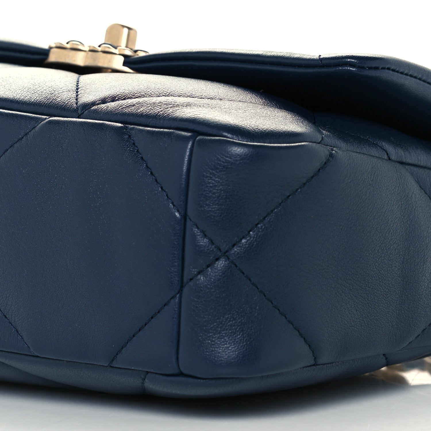 Chanel Lambskin Quilted Medium Chanel 19 Flap Navy Blue 10 of 11