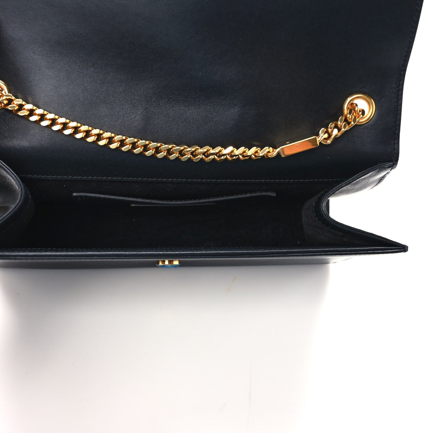 Smooth Calfskin Medium Classic Monogram Kate Tassel Satchel Black
