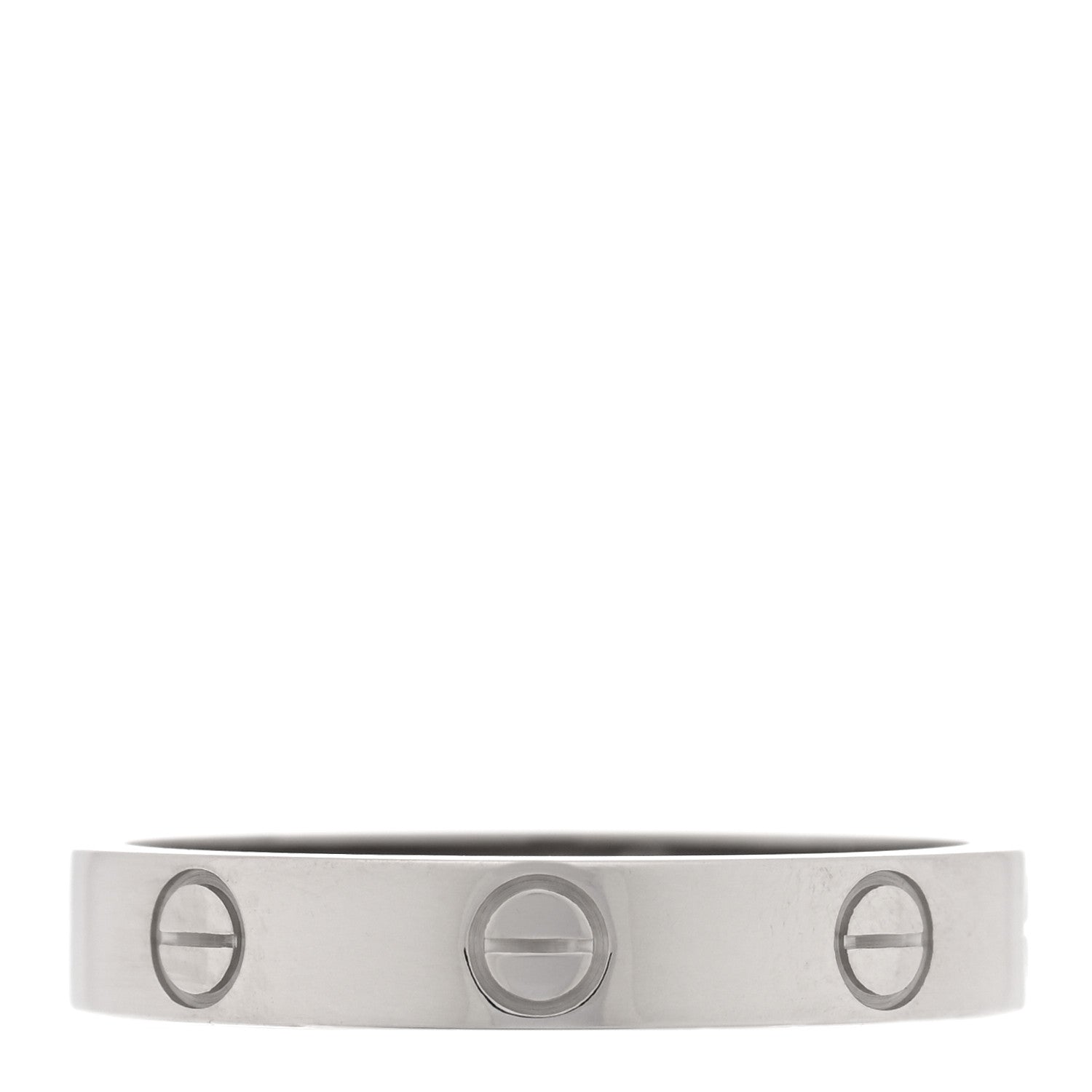 Cartier 18K White Gold 3.5mm LOVE Wedding Band Ring 57 8 1 of 5