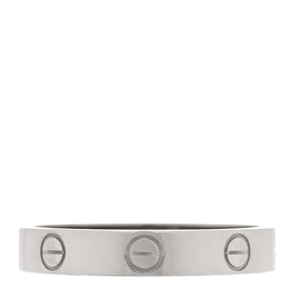 Cartier 18K White Gold 3.5mm LOVE Wedding Band Ring 57 8 1 of 5