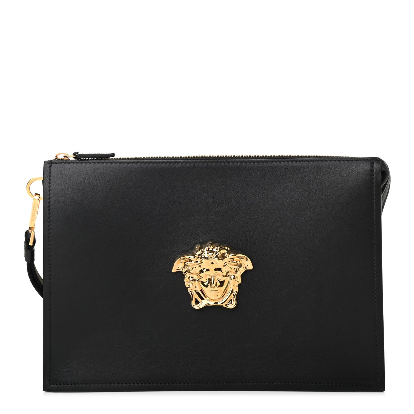 Calfskin La Medusa Large Pouch Black